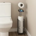thumbnail image 1 of Bxaolu Freestanding Toilet Paper Holder with Storage,3 Rolls of Tissue Holder for Bathroom, Stainless Steel Toilet Paper Roll Holder, Sturdy Boho Bathroom Decor Farmhouse Toilet Paper Storage, 1 of 7