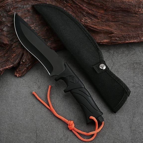 Bxaolu Gift for Dad/Men, Multifunctional&nbsp;Small Knife with Scabbard, Wire Cutter, Plier Screwdrivers, Fishing Knife for Camping Hunting, Black