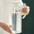 thumbnail image 1 of Bxaolu Glass Pitcher with Lid – Heat-Resistant Borosilicate Glass Jug, 1.4 L/47 oz with Handle & Spout – Perfect for Iced Tea, Juice, Hot & Cold Water (White), 1 of 9