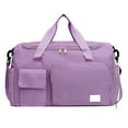 thumbnail image 1 of Bxaolu Gym Bag for Men Women with Shoe Compartment, Dry Wet Separated Pockets Sport Handbag - Duffle Bag for Travel, Sports, Fitness, Workout, Purple, 1 of 7