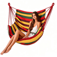 thumbnail image 1 of Bxaolu Hammock Chair Hanging Rope Swing for Outside Indoor for Bedroom, Outdoor, Patio Use, Heavy-Duty Hanging Rope Swing Seat Supports 300 Lbs, 1 of 6