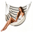 thumbnail image 1 of Bxaolu Hammock Chair Hanging Rope Swing for Outside Indoor for Bedroom, Outdoor, Patio Use, Heavy-Duty Hanging Rope Swing Seat Supports 300 Lbs, 1 of 7
