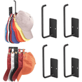 thumbnail image 1 of Bxaolu Hat Organizer for Baseball Caps Hat Rack for Wall Hat Hooks Hat Storage Holder for Closet Door Adhesive/Drill Mount 4 Pack, Black, 1 of 9