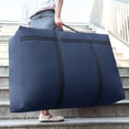 thumbnail image 1 of Bxaolu Heavy Duty Extra Large Moving Bags with Strong Handles and Zippers, Storage Totes For Space Saving, Foldable Duffle Bag for Travel, Moving(40L, Navy), 1 of 6