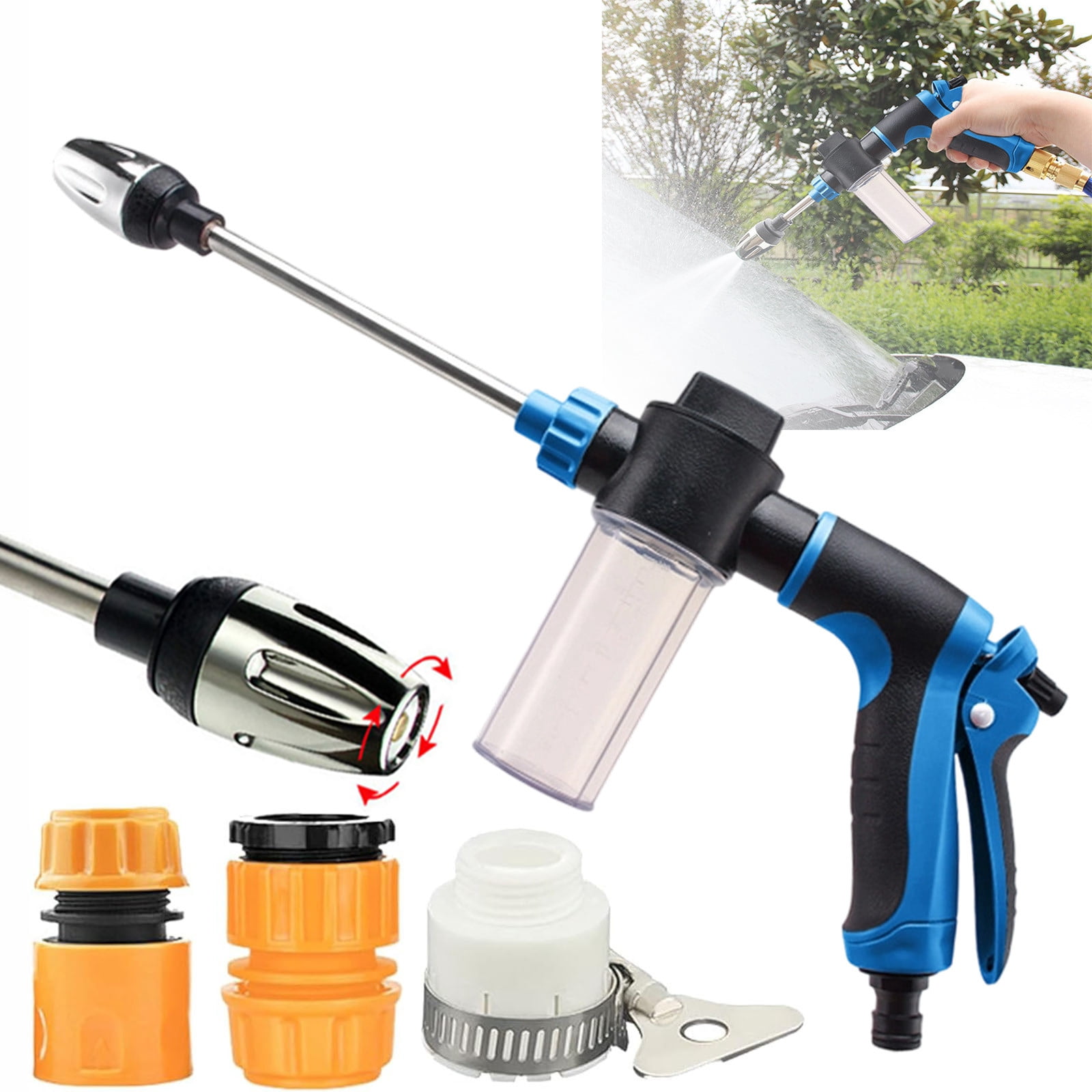 Solar Panel Sprayer Bxaolu High Pressure Soap Sprayer for Garden Hose, Foam Car Wash ...