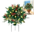 thumbnail image 1 of Bxaolu Holiday Planters, Holiday Planter Filler, Prelit Holiday Planter, Christmas Holiday Planter Filler Outdoor Decorations, Lighted Artificial Xmas Pine Trees with Tripod Stake (16", 1Pack), 1 of 8