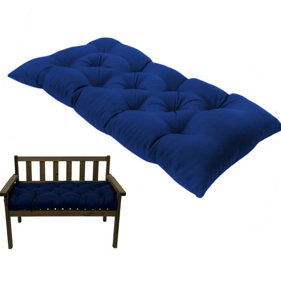 Bxaolu Indoor/Outdoor Bench Cushion, Swing Cushion, Seat Chair Replacement Pads for Lounger Garden Furniture Patio Lounger Bench (Navy, 39.4"x19.7")