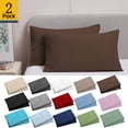 thumbnail image 1 of Bxaolu King Pillow Cases Set of 2 - Polyester Microfiber Pillowcase 2 Pack, Super Soft and Cozy Pillow Case Covers with Envelop Closure, 20”x36“,Coffee, 1 of 7