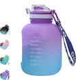 thumbnail image 1 of Bxaolu Large Water Bottle with Motivational Time Marker, 40.5oz Water Jug with Handle Leak-Proof, Reusable Sport Water Bottle for Gym Camping Workout Outdoors, Purple, 1 of 7