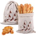 thumbnail image 1 of Bxaolu Linen Bread Bags - 2-Pack 15.75"x11.8" Reusable Linen Bread Bags Ideal for Homemade Bread, Unbleached, Reusable Food Storage Cloth Bag - B, 1 of 9
