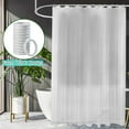 thumbnail image 1 of Bxaolu Luxury Soft Shower Curtain Liner, EVA Clear Heavy Duty Shower Curtain and Liner, 71x71 Plastic Weighted Grommets Bathroom Shower Liner with 12 Hooks, White, 1 of 7