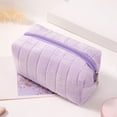 thumbnail image 1 of Bxaolu Makeup Bag Travel Toiletry Bag for Women, Small Cosmetic Bags Cute Soft Makeup Pouch for Purse Emergency Bag for Pencil Case Accessory Bag, Purple, 1 of 6