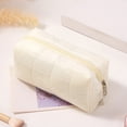 thumbnail image 1 of Bxaolu Makeup Bag Travel Toiletry Bag for Women, Small Cosmetic Bags Cute Soft Makeup Pouch for Purse Emergency Bag for Pencil Case Accessory Bag, White, 1 of 6