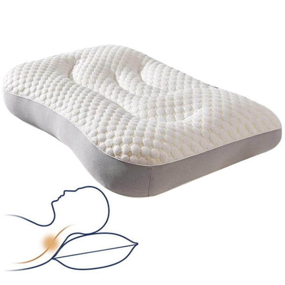 Bxaolu Memory Foam Pillow - Standard Size[19"x26.8"] - 1-Pack - Neck and Shoulder Support - Ice Feeling Side/Back Sleepers - Home, Hotel Essentials - White