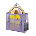 thumbnail image 1 of Bxaolu Mesh Beach Bag, Large Beach Tote with Pocket for Family Pool Bag for Toys, Vacation Essentials (Purple), 1 of 6