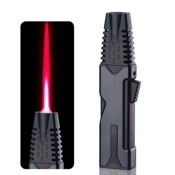 Bxaolu Metal Camping Torch Lighter, Butane Torch for Campfire, High Power Red Flame Blow Lighter Torch for Starting Fire, Grill, BBQ, Firewood, Cooking