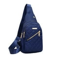 thumbnail image 1 of Bxaolu Mini Crossbody Sling Bag Chest Bag, Outdoor Chest Bag For Men and Women, Water Resistant Lightweight Backpack Phone Holder for Workout Travelling, Blue, 1 of 6