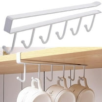 Bxaolu Mug Holder Under Cabinet - 1 Pack Mug Organizer for Kitchen, Fit for 1 Inch Thickness Shelf or Less - Only Suitable for Flat Buttom Cabinet