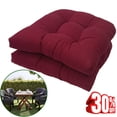 thumbnail image 1 of Bxaolu Outdoor Chair Cushions Set of 2, Patio Chair Cushions with Ties, 19" x19" Tufted Outdoor Seat Cushions, Waterproof Patio Furniture Cushions, Outdoor Dining Chair Pads, Sky Blue, 1 of 9