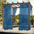 thumbnail image 1 of Bxaolu Outdoor Curtains for Patio, Premium Thick Privacy Grommet Outside Curtains Drapes for Porch, Pergola, 1 Panel, 51W x 72L inch, Blue, 1 of 8