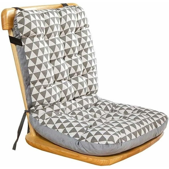 Bxaolu Outdoor Dining Chair Cushions, Patio Seating Cushions, High Back Chair Cushions with Ties for Garden Patio Furniture (XL, Style C)