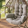 thumbnail image 1 of Bxaolu Outdoor Hanging Egg Chair Cushion Replacement 47"x23.4" Thicken Hanging Egg Swing Chair Cushion Indoor Outdoor Wicker Rattan Hammock Basket Cushions(Gray), 1 of 9
