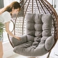 thumbnail image 1 of Bxaolu Outdoor Hanging Egg Chair Cushion Replacement, Thicken Egg Chair Cushion Waterproof Basket Eggs Chairs Cushion for Hanging Eggs Chairs Swing (49" x 20" x 5", Gray), 1 of 9