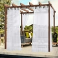 thumbnail image 1 of Bxaolu Outdoor Patio Curtains - Blackout Waterproof Porch Curtains & Drapes Privacy Protect Sun Block for Pavilion Pergola Porch, 2 Panels, W 51 x L 72 inch White, 1 of 9