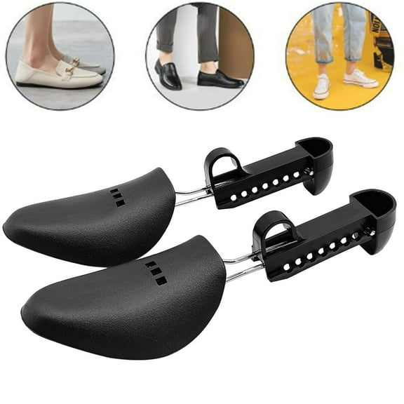Bxaolu Plastic Shoe Tree Stretcher, Boot Shaper, 9-Gear Adjustable, Single-Spring Design, Black, 1 Count