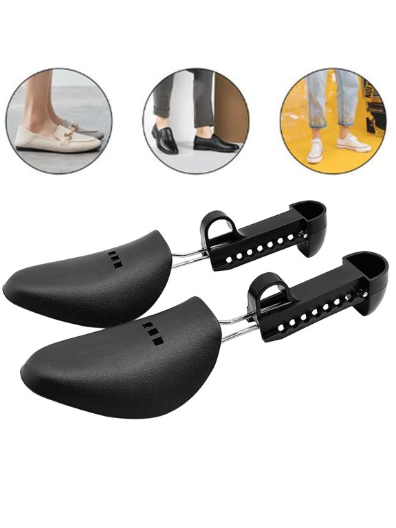 Plastic Shoe Tree Stretcher, Boot Shaper, 9-Gear Adjustable, Single-Spring Design, Black, 1 Count