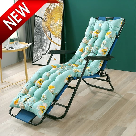 Bxaolu Patio Chaise Lounger Cushion,62in Lounge Chair Recliners Chair Cushions,Thicker Padded Chaise Lounger Swing Bench Cushion for Outdoor Indoor Home Office (Multicolor, 62" x 19")