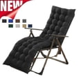 thumbnail image 1 of Bxaolu Patio Chaise Lounger Cushion, Indoor Outdoor Rocking Chair Sofa Cushion with Ties, Thick Padded Swing Bench Cushion, Fade Resistant Replacement Longue Rocking High Back Chair, 62.5"x19", 1 of 9