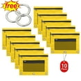 thumbnail image 1 of Bxaolu Pencil Pouch for 3 Ring Binder, 10 PackZipper Pencil Pouches, Clear Window Pencil Case for Binder, 3 Hole Pen Pouch Bulk, Pencil Bag with Grommets for Office Supplies(Yellow), 1 of 9
