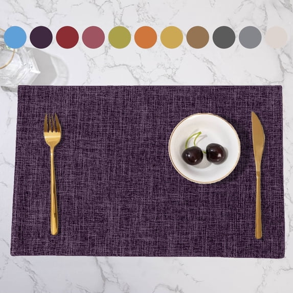 Bxaolu Placemats 1 Pack Washable Indoor/Outdoor Place Mats for Dining Table Durable Non-Slip Heat Resistant Table Mats, 11.81x18.11 Inch