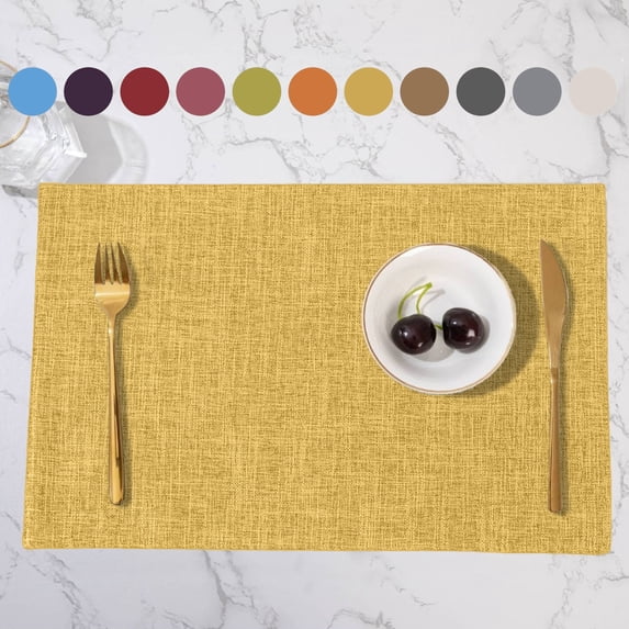 Bxaolu Placemats 1 Pack Washable Indoor/Outdoor Place Mats for Dining Table Durable Non-Slip Heat Resistant Table Mats, 11.81x18.11 Inch