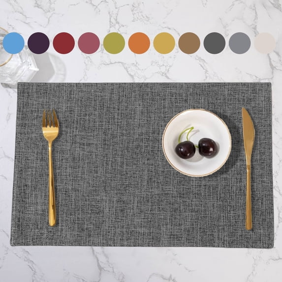Bxaolu Placemats 1 Pack Washable Indoor/Outdoor Place Mats for Dining Table Durable Non-Slip Heat Resistant Table Mats, 11.81x18.11 Inch