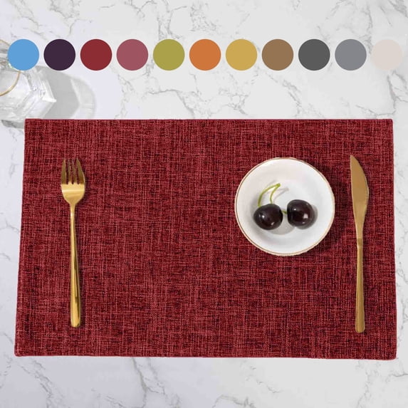 Bxaolu Placemats 1 Pack Washable Indoor/Outdoor Place Mats for Dining Table Durable Non-Slip Heat Resistant Table Mats, 11.81x18.11 Inch