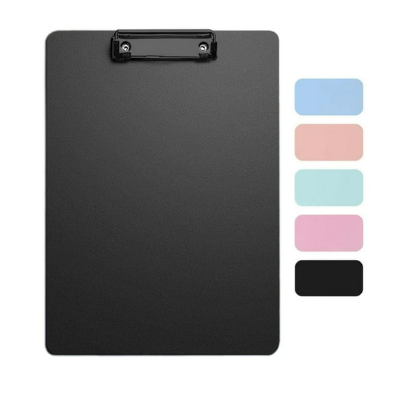 Bxaolu Plastic Clipboard, Holds 8.5 x 11 Sheets, 1 Pack Clipboards Folder for Office Supplies, Black