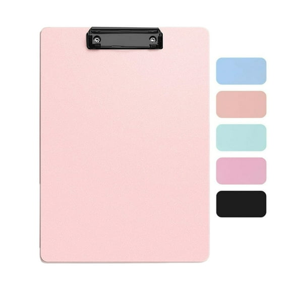 Bxaolu Plastic Clipboard, Holds 8.5 x 11 Sheets, 1 Pack Clipboards Folder for Office Supplies, Pink