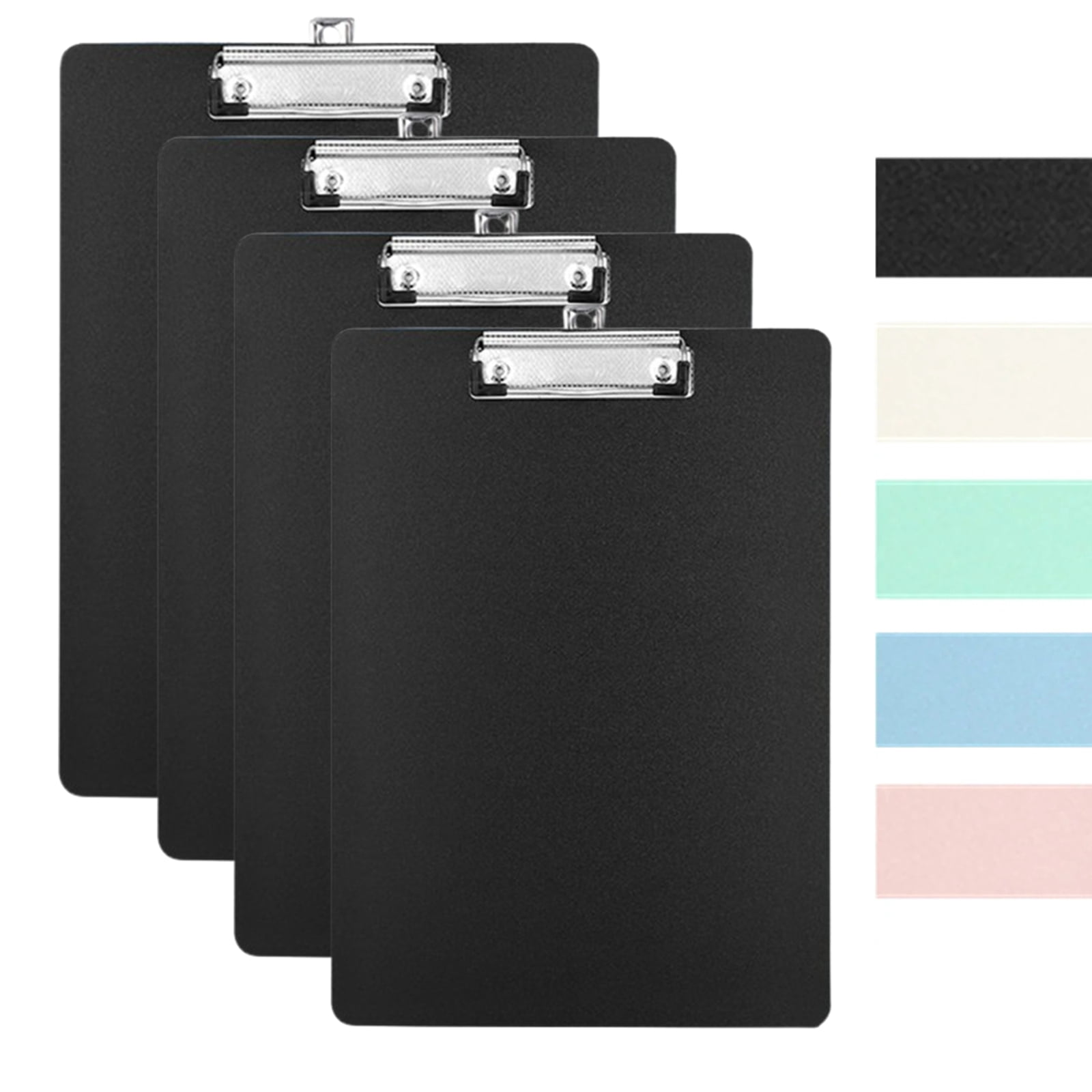 Bxaolu Plastic Clipboards, A4 Black Clip Board 8.5x11 for Men, Woman, Size 9" x 12.5" with Low Profile Clip, Home,Office Supply, Black