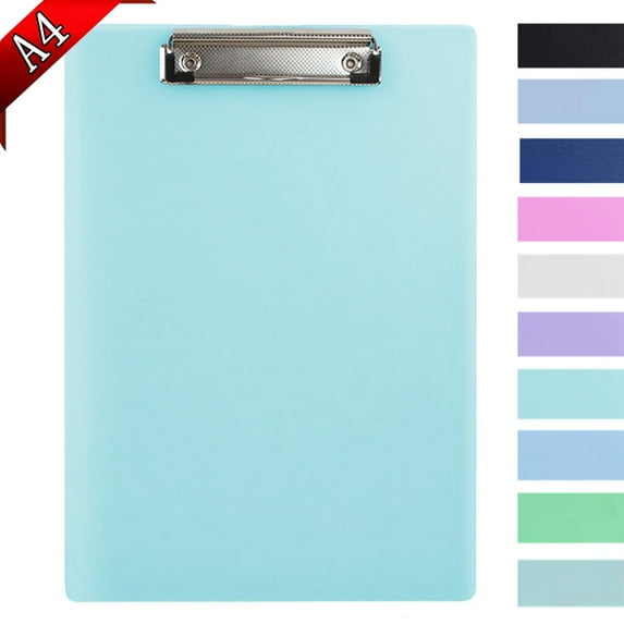 Bxaolu Plastic Clipboards, A4 Clip Board 8.5x11 for Home Office, Size 9" x 12.5" with Low Profile Clip, Office Supply, Mint Green