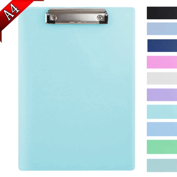Bxaolu Plastic Clipboards, A4 Clip Board 8.5x11 for Home Office, Size 9" x 12.5" with Low Profile Clip, Office Supply, Mint Green