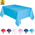 thumbnail image 1 of Bxaolu Plastic Table Cloth Rectangle Table Protector 2 Pack, 6×4.5ft Tablecloth, Sky Blue, Table Cloth for Disposable Use, Table Cover for Holiday Party, Gathering, 1 of 6