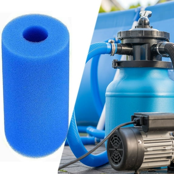 Bxaolu Pool Filter Sponge for Type A/C, Pool Filter Sponge Foam Cartridge, Pool Cartridge Filter Replacement, Washable Reusable Foam Filter for Pool Pump