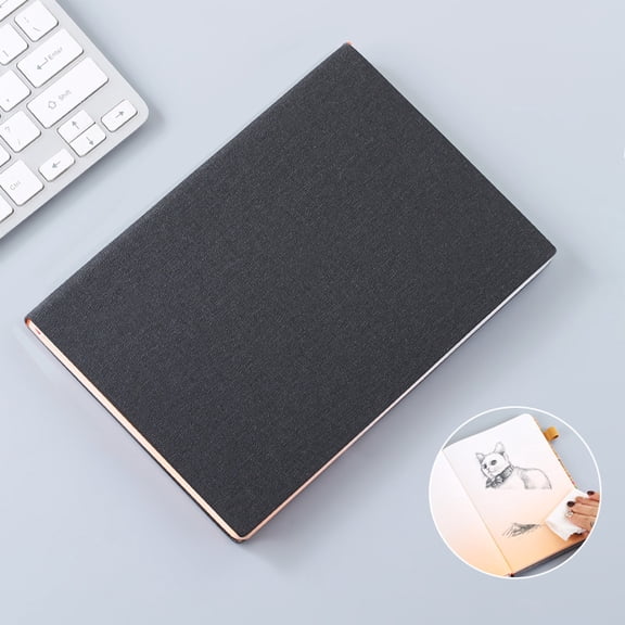 Bxaolu Portable A5 Erase Notebook, 8.25x5.71 Inch Reusable Erasable Notebook Whiteboard Notebook for Business Home Office (Erase Pen+Wipe Included, Black)