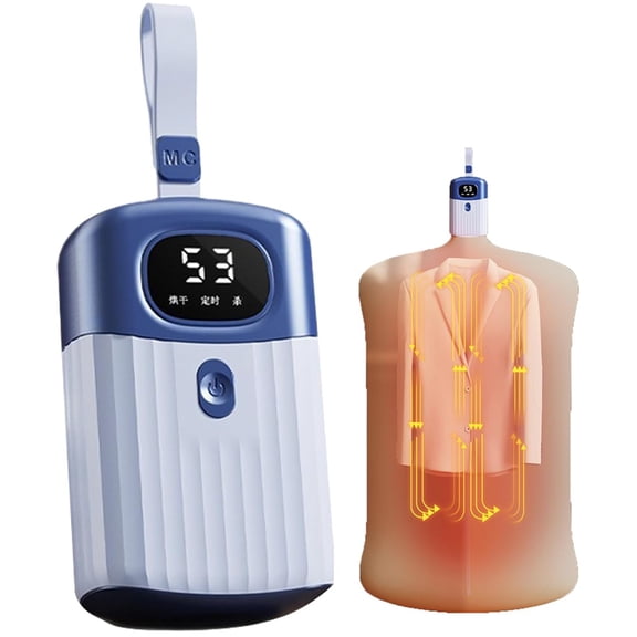 Bxaolu Portable Clothes Dryer, Lightweight Mini Dryer for Quick Drying Clothes in Apartments, RVs, Hotels & Travel, Blue