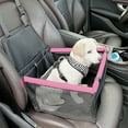 thumbnail image 1 of Bxaolu Portable Dog Car Seat for Small Dogs - Pet Booster Seat with Clip-On Leash, Breathable Oxford Travel Bag with Mesh Window for Small and Medium Dogs,Pets, Pink, 1 of 6