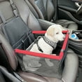 thumbnail image 1 of Bxaolu Portable Dog Car Seat for Small Dogs - Pet Booster Seat with Clip-On Leash, Breathable Oxford Travel Bag with Mesh Window for Small and Medium Dogs,Pets, Red, 1 of 6