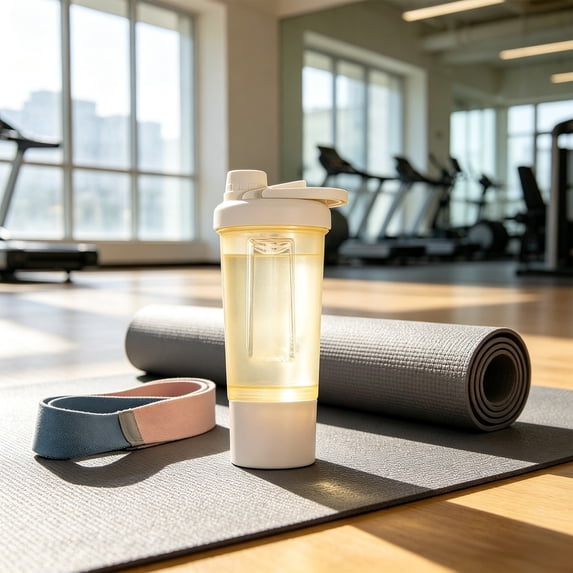 Bxaolu Protein Shaker Bottle for Protein Mixes - 1 Pack - 16.9 oz | Shaker Cups for Protein Shakes | Blender Bottle Shaker | Protein Shaker Bottle Pack | BPA Free Shaker (Beige)