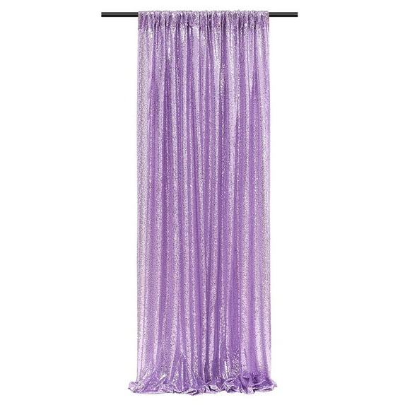 Bxaolu Purple Sequin Backdrop Curtains 24" x 95" Glitter Party Backdrop Sparkly Fabric Curtain for Wedding Stage Background Decorations Christmas Party Decor, 1 Panel